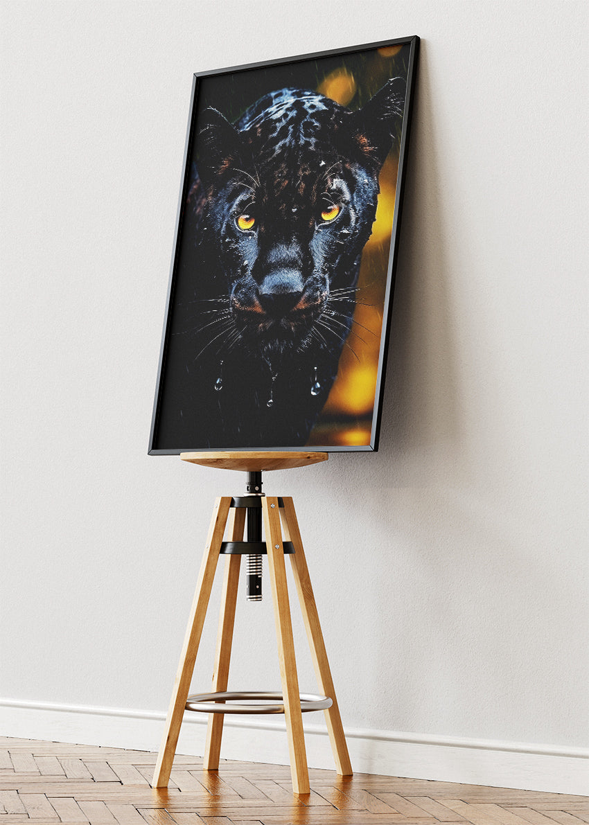 Black Panther Canvas Print & Poster – Dark Luxury Wildlife Wall Art