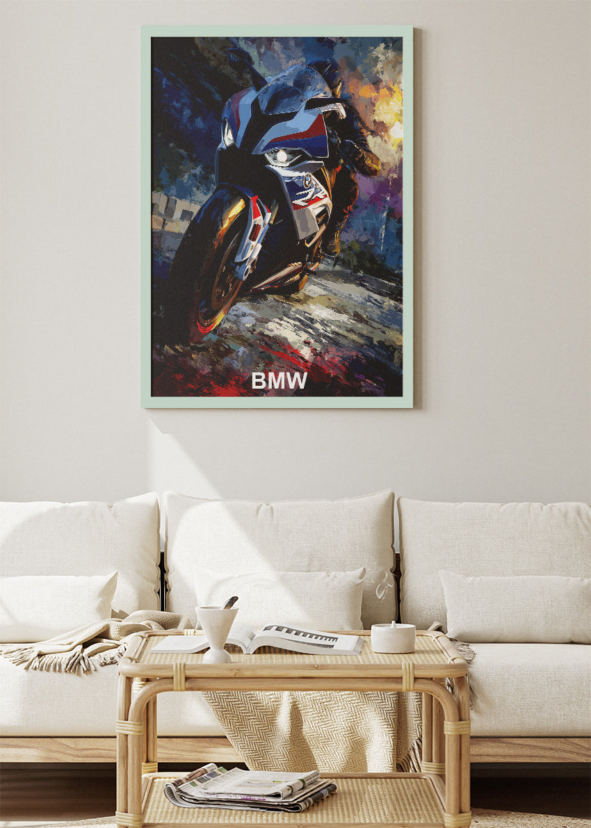 BMW Superbike Performance Wall Art Poster & Canvas