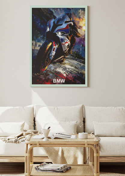 BMW Superbike Performance Wall Art Poster & Canvas