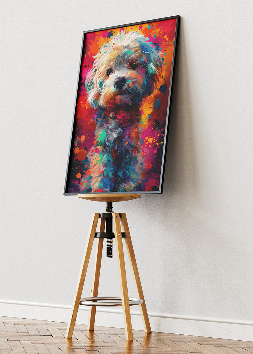 Colorful Dog Canvas Print & Poster – Vibrant Pop Art Pet Wall Decor