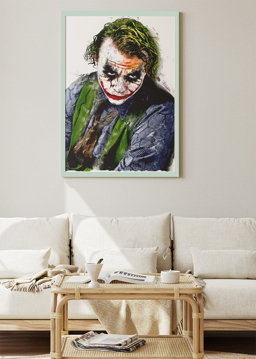 Joker – Expressive Dark Art Portrait Canvas & Poster Print – AI PRINT LAB