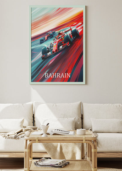 Bahrain Formula 1 Speed Art Poster & Canvas | Dynamic F1 Racing Wall Art