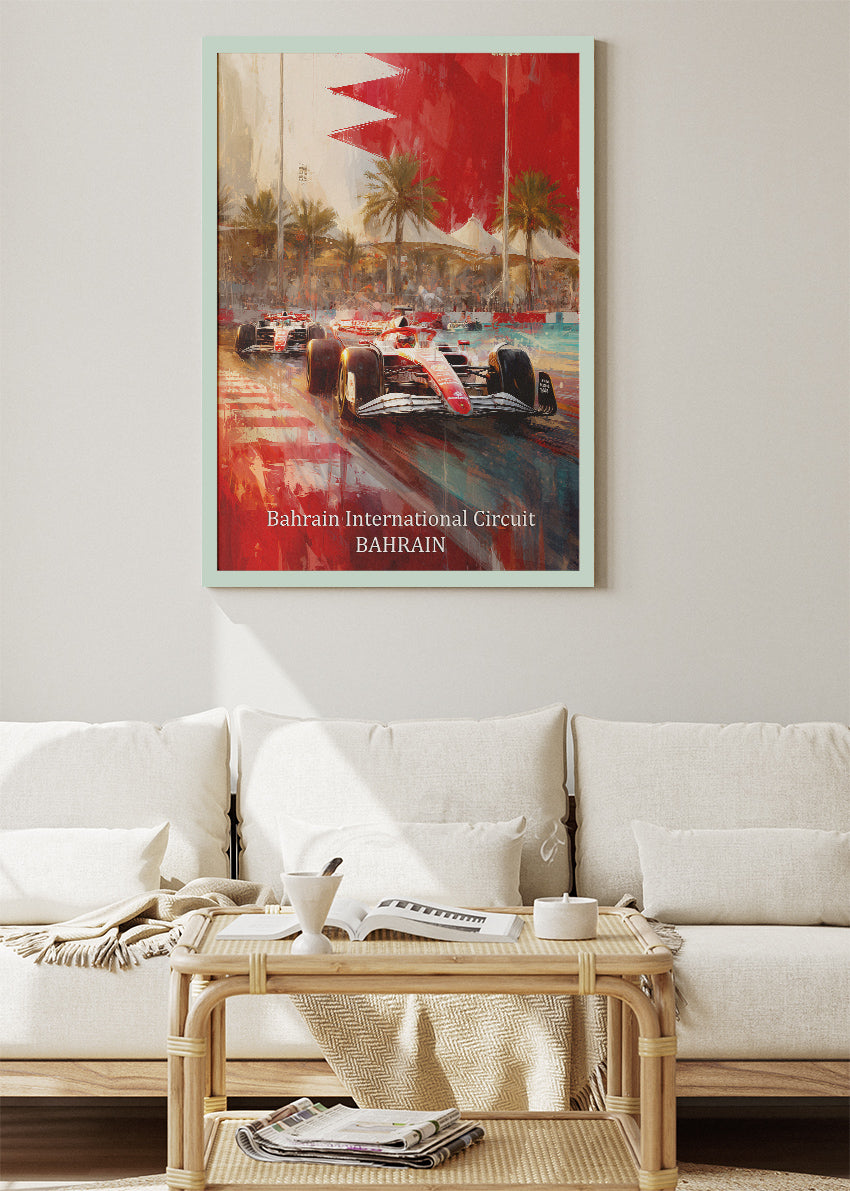 Bahrain International Circuit Formula 1 Poster & Canvas | Modern Motorsport Wall Art