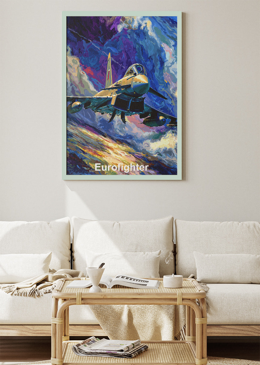 Eurofighter Typhoon Jet Poster & Canvas Print – Modern Fighter Aircraft Art – Aiprintlab