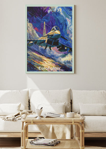 Eurofighter Typhoon Jet Poster & Canvas Print – Modern Fighter Aircraft Art – Aiprintlab
