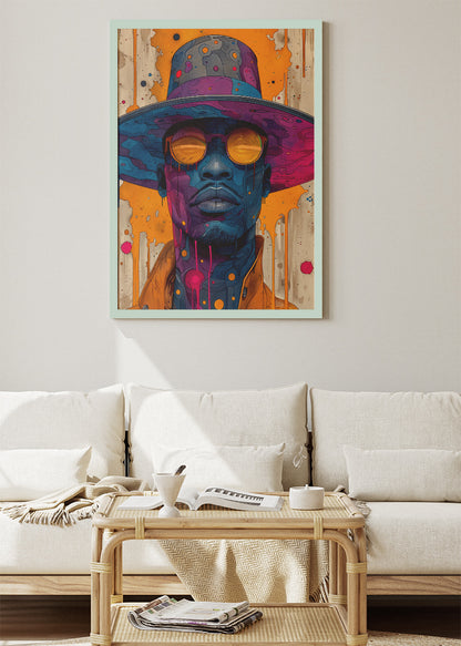 Modern Afro Pop Art Portrait Canvas & Poster Print – AI PRINT LAB