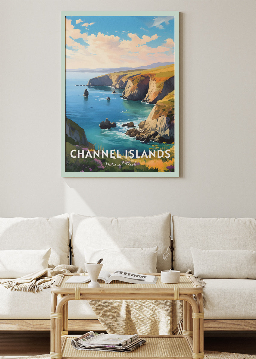 Channel Islands National Park Poster & Canvas Print – Coastal Cliff Landscape Wall Art