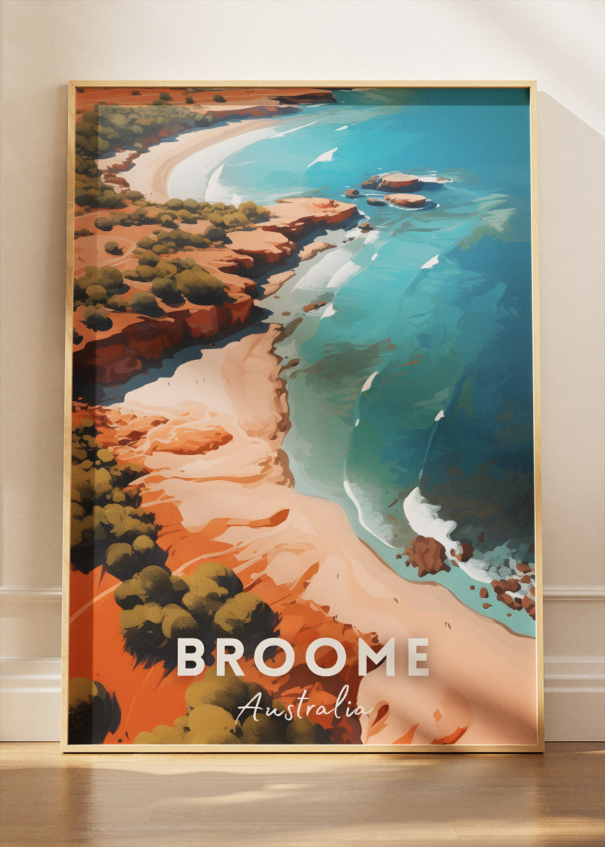 Broome Australia Travel Poster – Coastal Wall Art Print – AIPRINTLAB