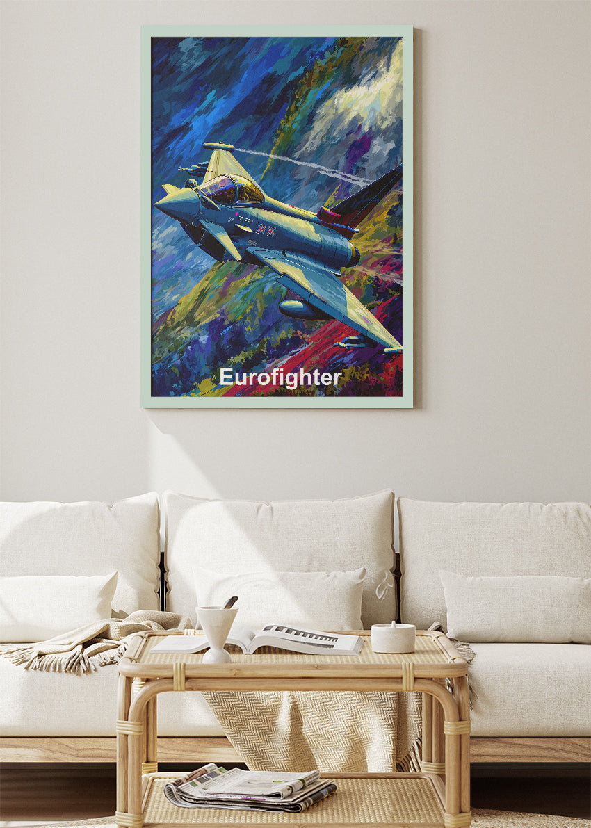 Eurofighter Typhoon Jet Poster & Canvas Print – Dynamic Fighter Aircraft Art – Aiprintlab