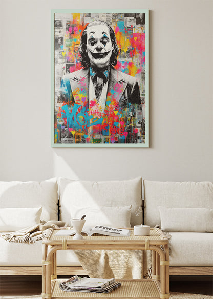 Joker – Urban Graffiti Collage Canvas & Poster Print – AI PRINT LAB