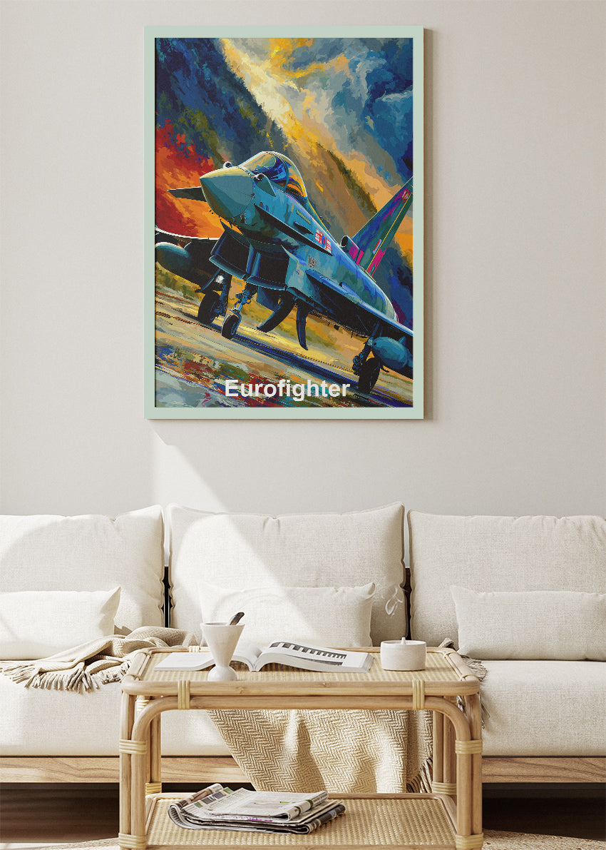 Eurofighter Typhoon Jet Poster & Canvas Print – Modern Fighter Aircraft Art – Aiprintlab