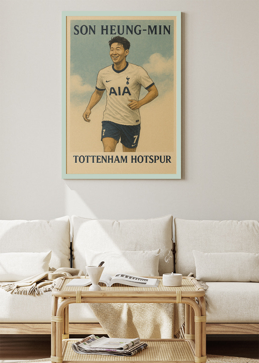Son Heung-min Tottenham Hotspur Football Wall Art | Dynamic Premier League Star Poster & Canvas