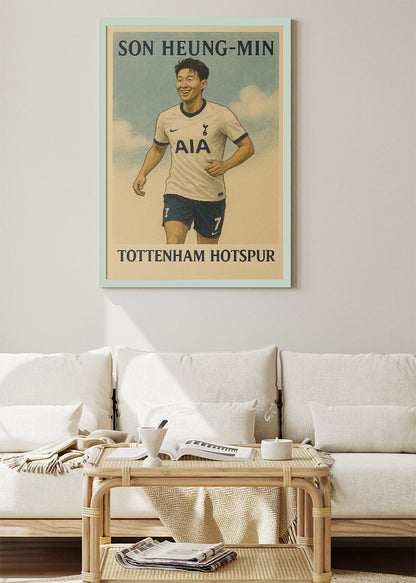 Son Heung-min Tottenham Hotspur Football Wall Art | Dynamic Premier League Star Poster & Canvas
