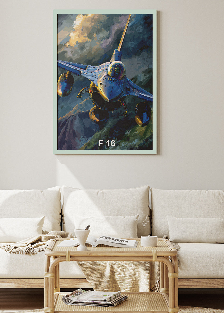 F-16 Fighting Falcon Poster & Canvas Print – Fighter Jet Wall Art