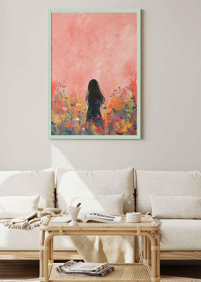 Whispers of Spring Silhouette Canvas & Poster Print – AI PRINT LAB