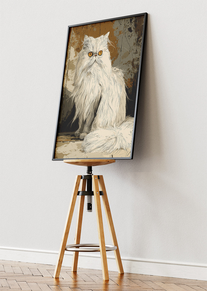 Elegant Persian Cat Portrait Canvas & Poster Print – AI PRINT LAB