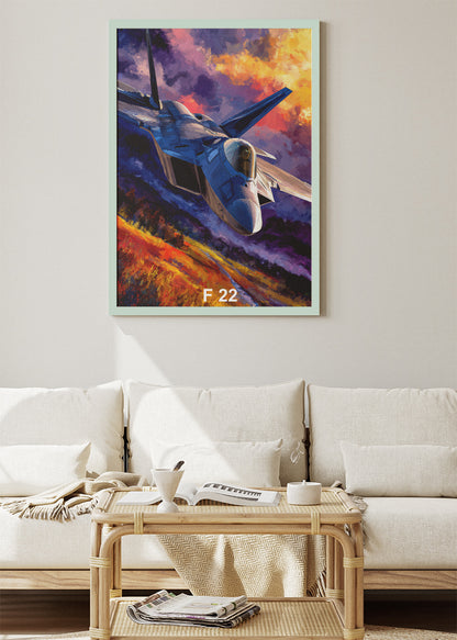F-22 Raptor Poster & Canvas Print – Stealth Fighter Jet Wall Art
