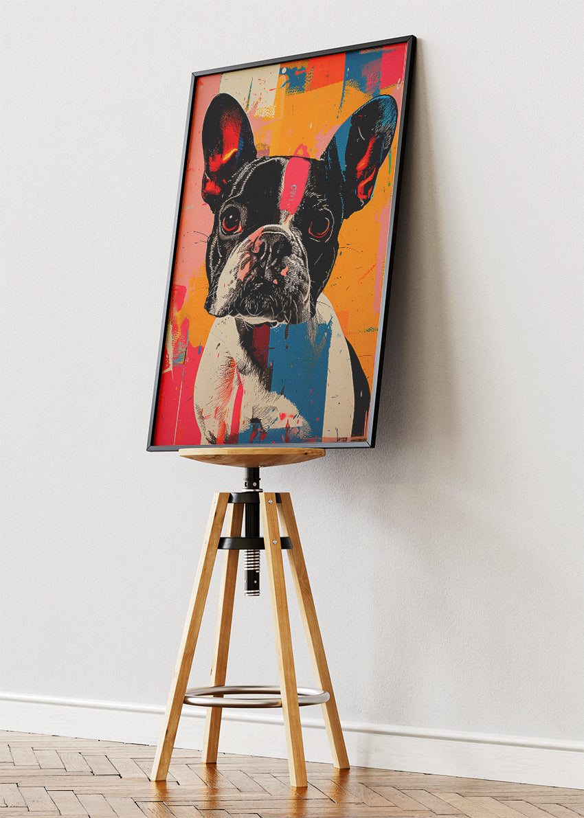 Colorful French Bulldog Pop Art Canvas & Poster Print – AI PRINT LAB