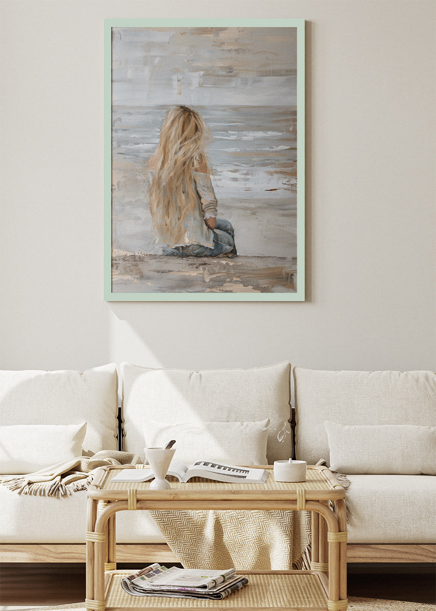 Quiet Shore Reflection Canvas & Poster Print – AI PRINT LAB