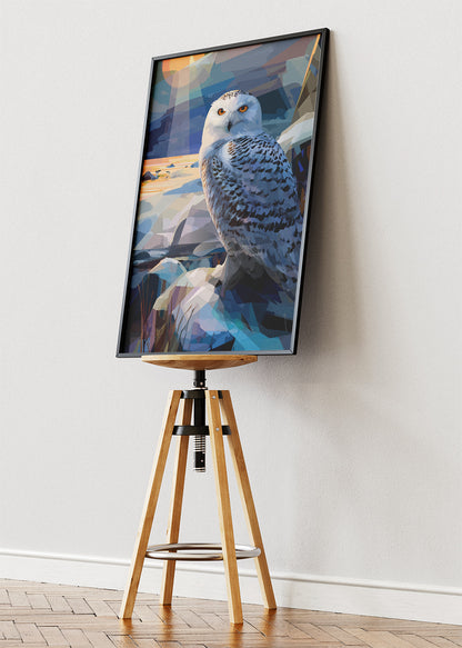 Snowy Owl Poster & Canvas Print – Arctic Wildlife Landscape Art