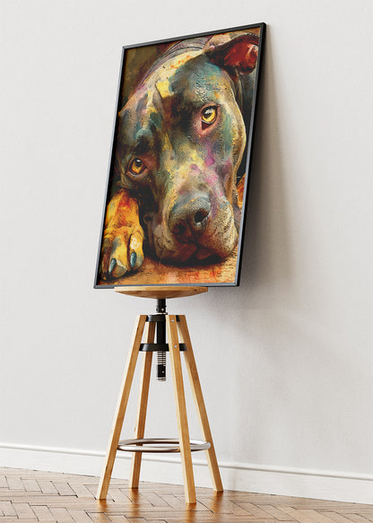 Loyal Dog Portrait Canvas & Poster Print – AI PRINT LAB