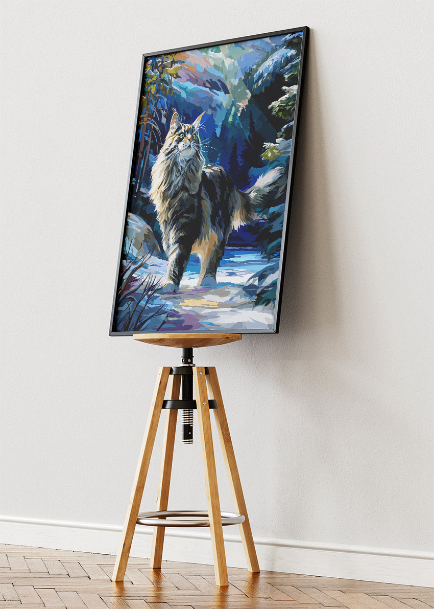 Majestic Forest Cat Canvas & Poster Print – AI PRINT LAB