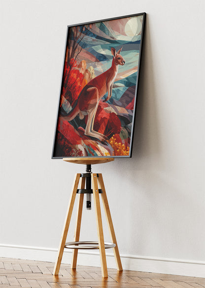 Australian Kangaroo Landscape Canvas & Poster Print – AI PRINT LAB