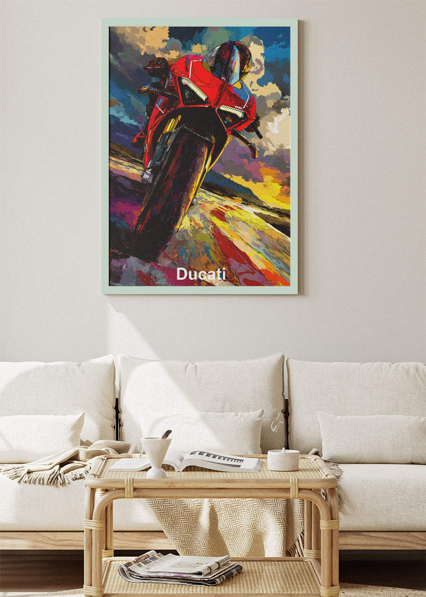 Ducati Superbike Speed Art Poster & Canvas