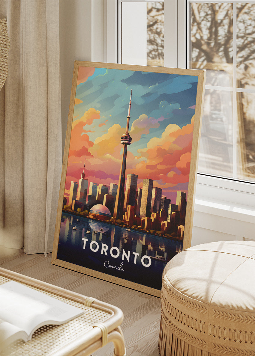 Toronto Canada Skyline Poster & Canvas Print – CN Tower Cityscape Wall Art