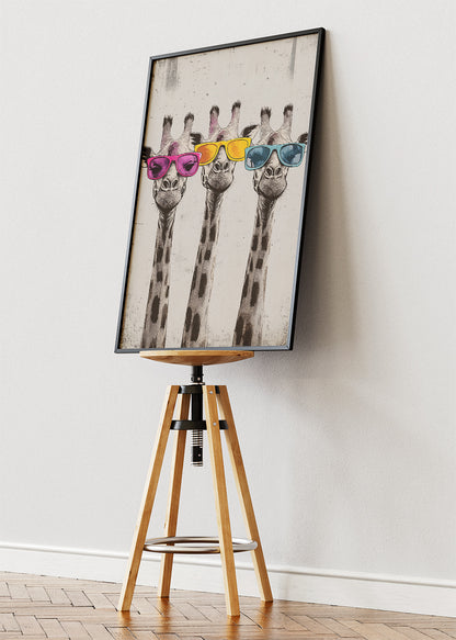 Cool Giraffes Pop Art Canvas & Poster Print – AI PRINT LAB