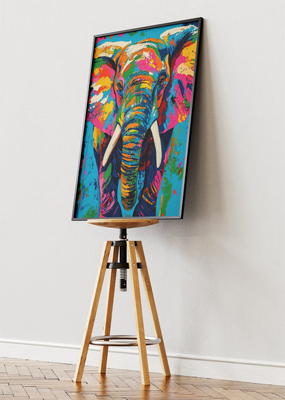 Colorful Elephant Pop Art Canvas & Poster Print – AI PRINT LAB