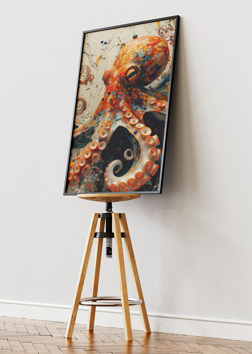 Colorful Octopus Ocean Art Canvas & Poster Print – AI PRINT LAB