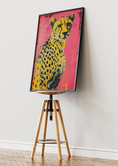 Vibrant Cheetah Pop Art Canvas Print & Poster – Modern Wild Cat Wall Art – AI PRINT LAB
