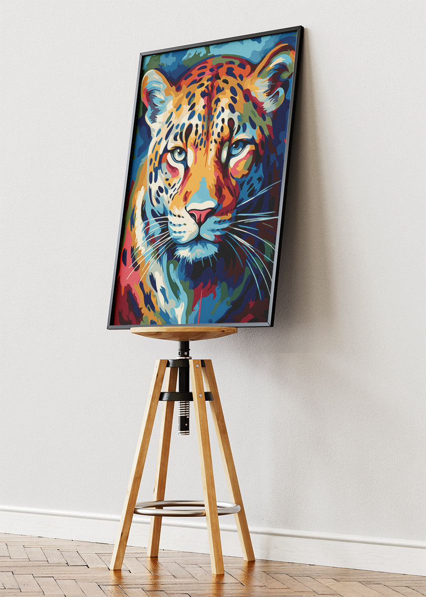 Colorful Leopard Poster & Canvas Print – Vibrant Wildlife Art