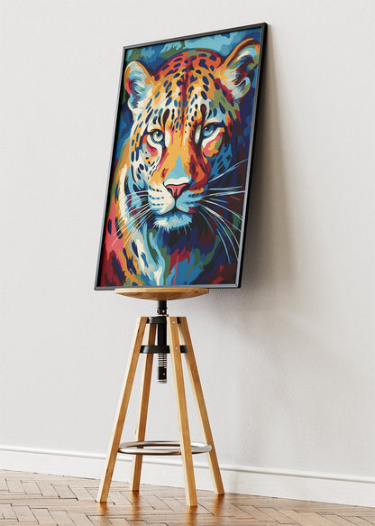 Colorful Leopard Poster & Canvas Print – Vibrant Wildlife Art