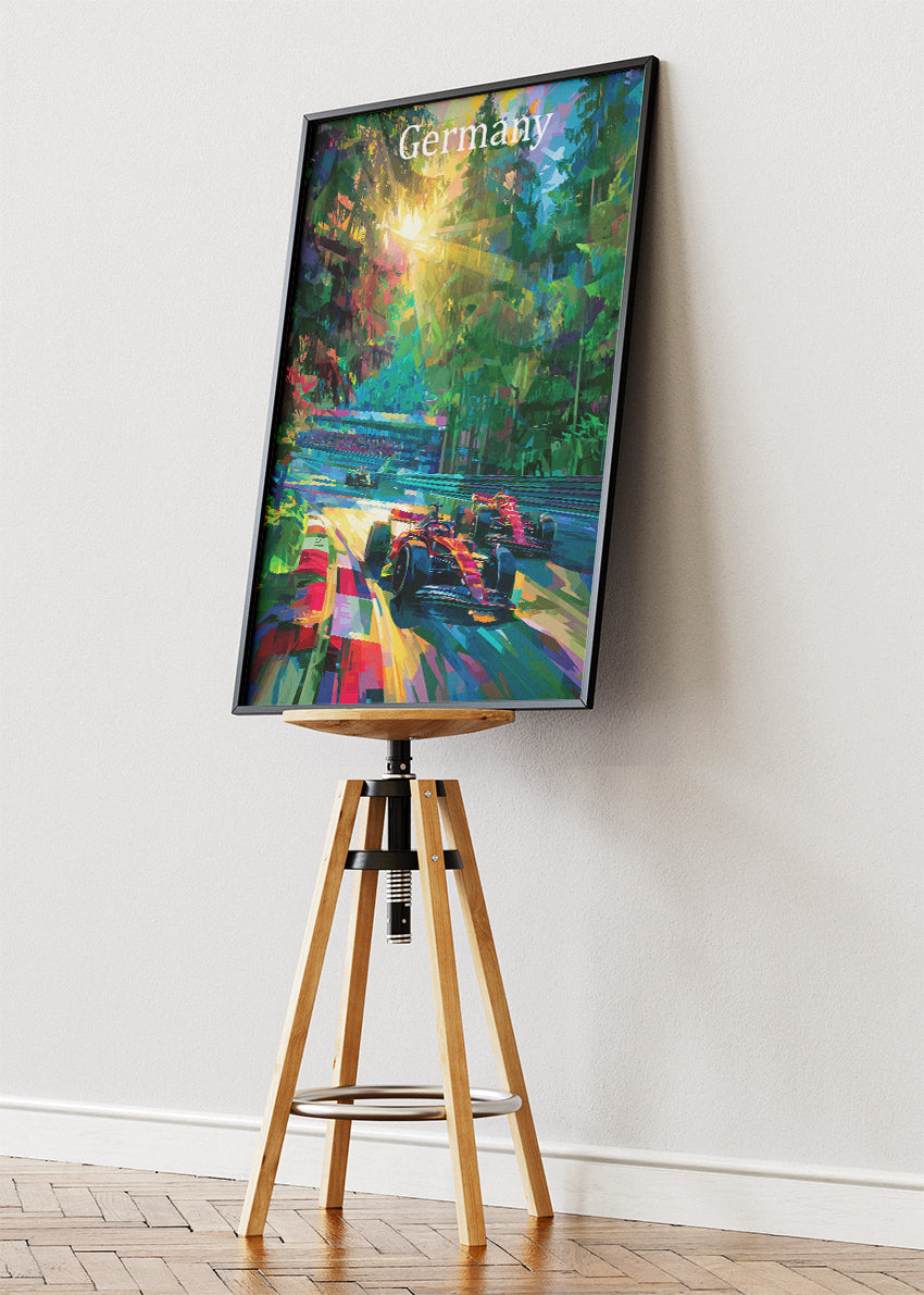 Germany Formula 1 Forest Circuit Canvas Print & Poster – AI PRINT LAB