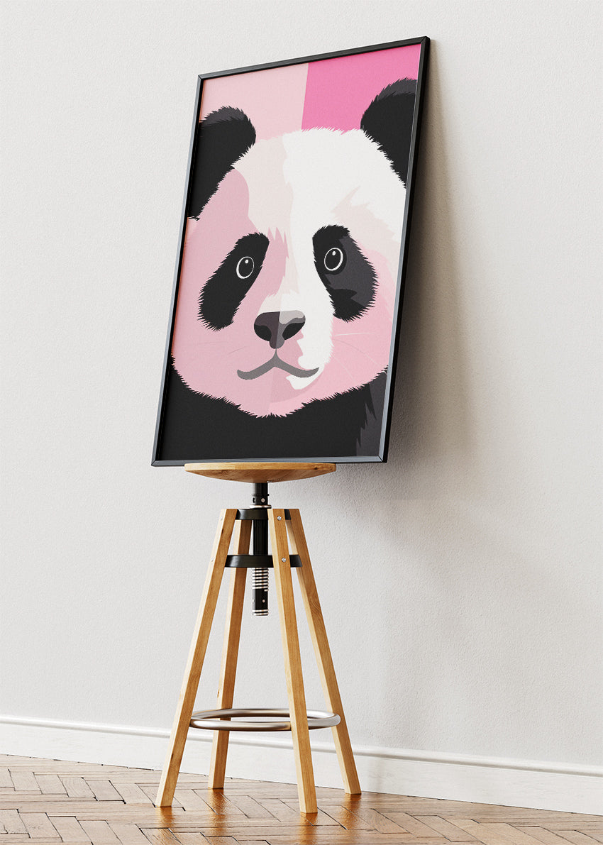 Minimal Panda Canvas Print & Poster – Cute Modern Animal Wall Art – AI PRINT LAB