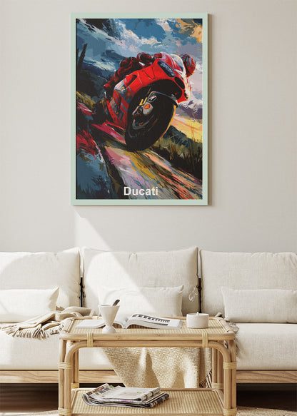 Ducati Superbike Performance Wall Art Poster & Canvas