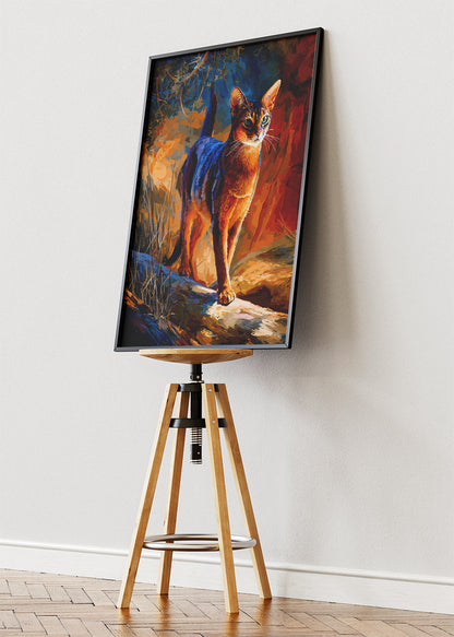 Colorful Cat Canvas Print & Poster – Artistic Pet Wall Art – AI PRINT LAB