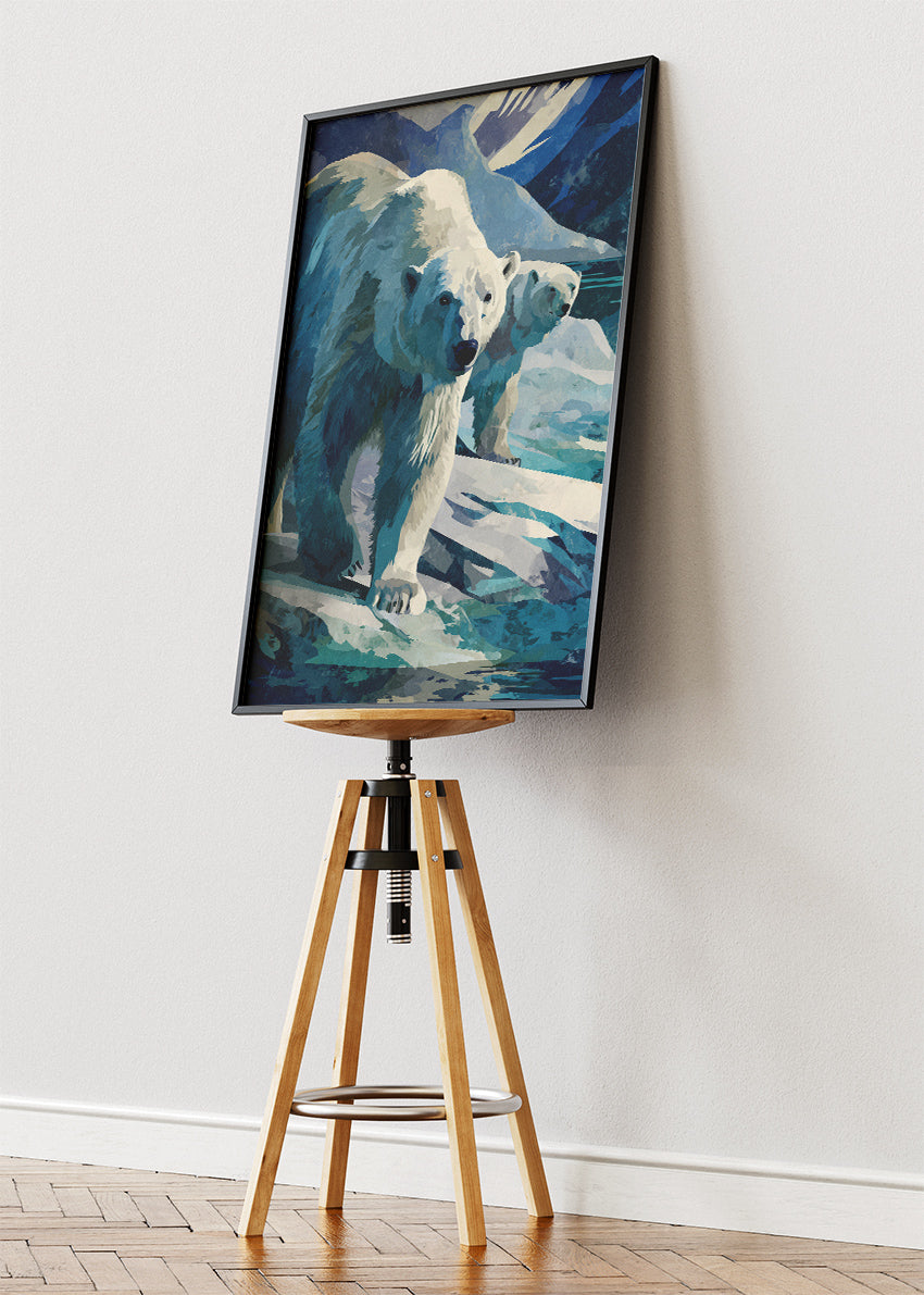 Polar Bear Canvas Print & Poster – Arctic Wildlife Wall Art – AI PRINT LAB