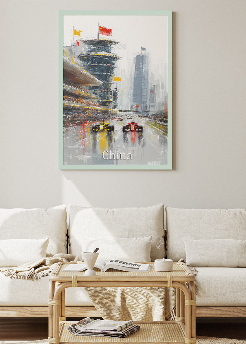 China Formula One Grand Prix Poster & Canvas | Shanghai Motorsport Wall Art