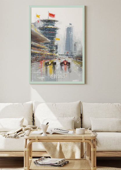 China Formula One Grand Prix Poster & Canvas | Shanghai Motorsport Wall Art