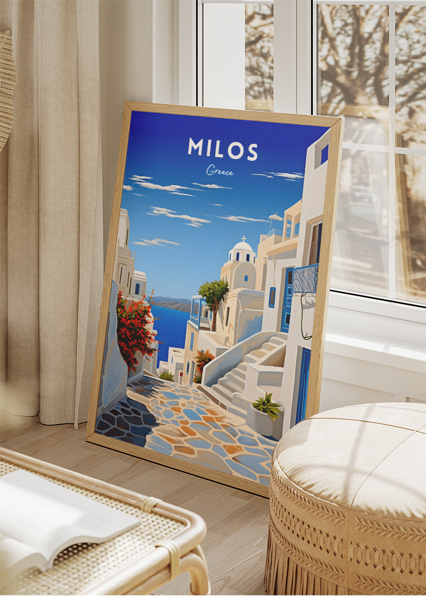 Milos Greece Poster & Canvas Print – Scenic Greek Island Art