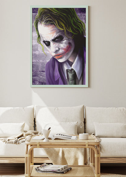 Joker – Dark Psychological Portrait Canvas & Poster Print – AI PRINT LAB