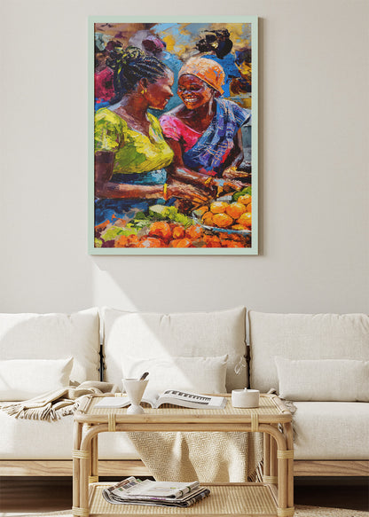 Market Joy Canvas & Poster Print – AI PRINT LAB