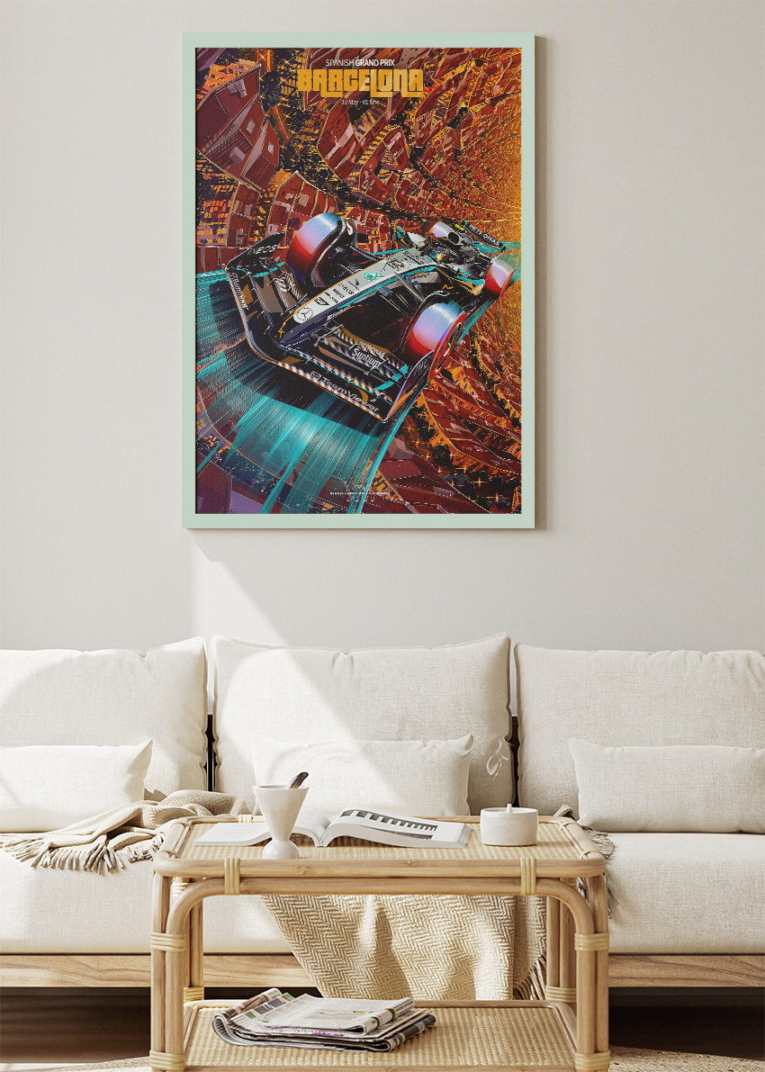 Barcelona Grand Prix Formula 1 Poster Canvas Print – F1 Racing Wall Art – AI PRINT LAB