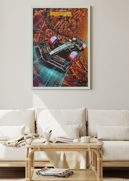 Barcelona Grand Prix Formula 1 Poster Canvas Print – F1 Racing Wall Art – AI PRINT LAB