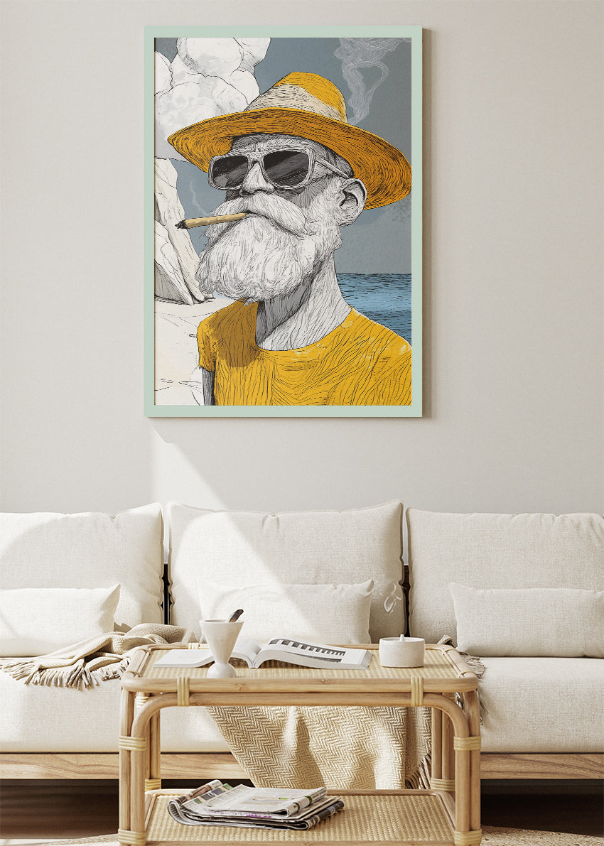 Coastal Rebel Portrait Canvas & Poster Print – AI PRINT LAB
