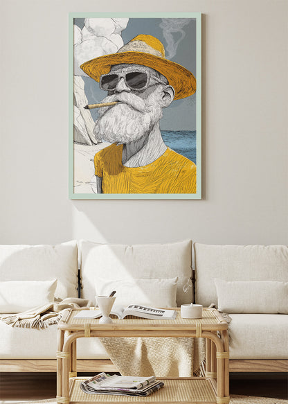 Coastal Rebel Portrait Canvas & Poster Print – AI PRINT LAB