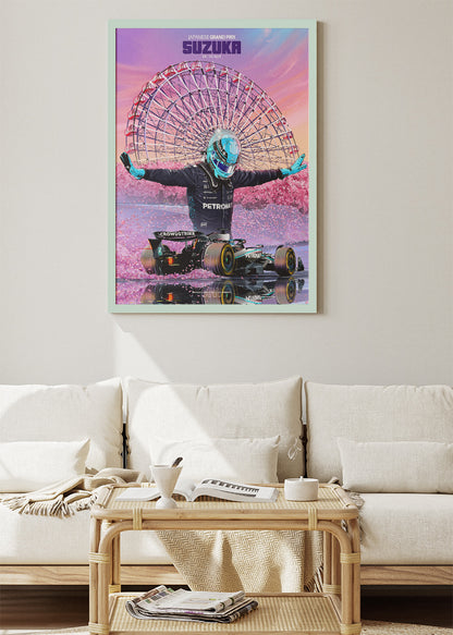 Suzuka Japanese Grand Prix Poster Canvas Print – Formula 1 Sakura Racing Wall Art – AI PRINT LAB
